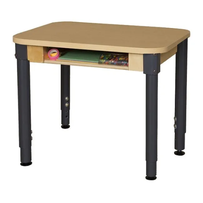 Wood Designs Student Desks w/ Adjustable Legs^ Two Student Desks|Open Front School Desks