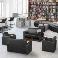 Regency Office Products Supernova Tablet Arm Loveseat^ Reception & Waiting Room|Soft Seating