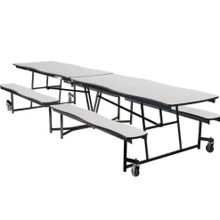 National Public Seating Swerve Mobile Bench Tables^ Cafeteria|Cafeteria Tables