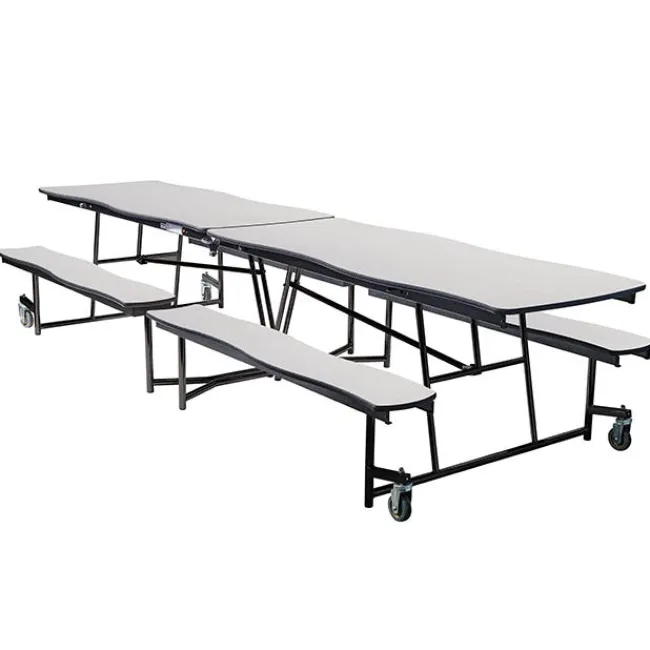 National Public Seating Swerve Mobile Bench Tables^ Cafeteria|Cafeteria Tables
