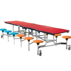 National Public Seating Swerve Mobile Stool Tables^ Cafeteria|Cafeteria Tables