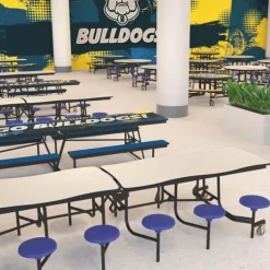 National Public Seating Swerve Mobile Stool Tables^ Cafeteria|Cafeteria Tables