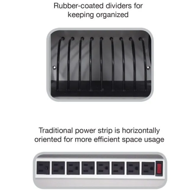 Luxor 8-Tablet Wall Mount or Desktop Charging Station^ Charging Stations|Wall-Mount Cabinets