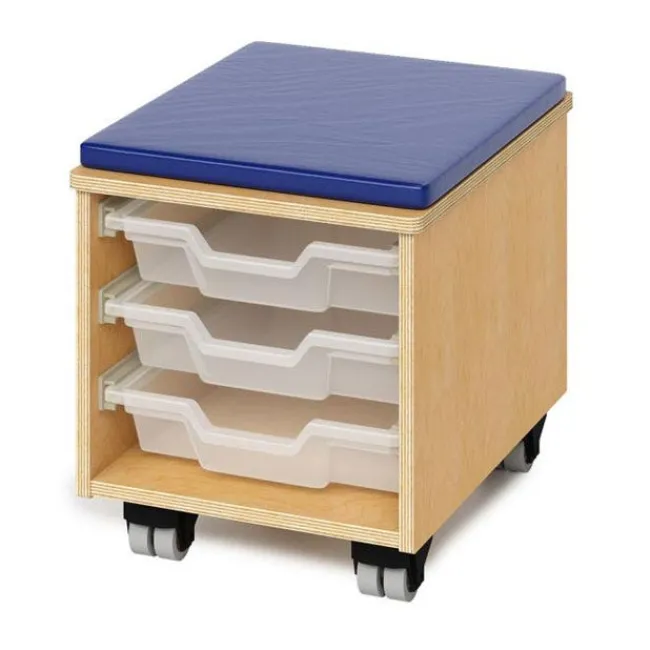 Whitney Brothers Teacher's Rolling Stool with Tray Storage^Kids Kids Chairs