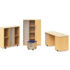 Whitney Brothers Teacher's Rolling Stool with Tray Storage^Kids Kids Chairs
