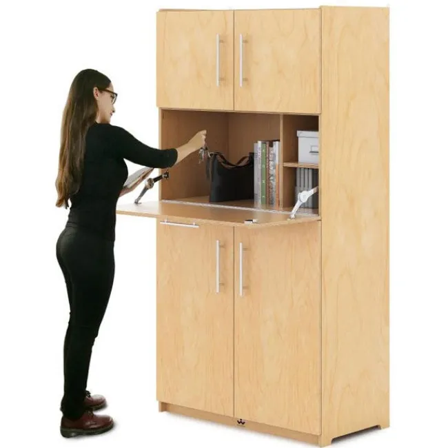 Whitney Brothers Teacher's Work Station Storage Cabinet^ Tall Cabinets|Wardrobe Cabinets