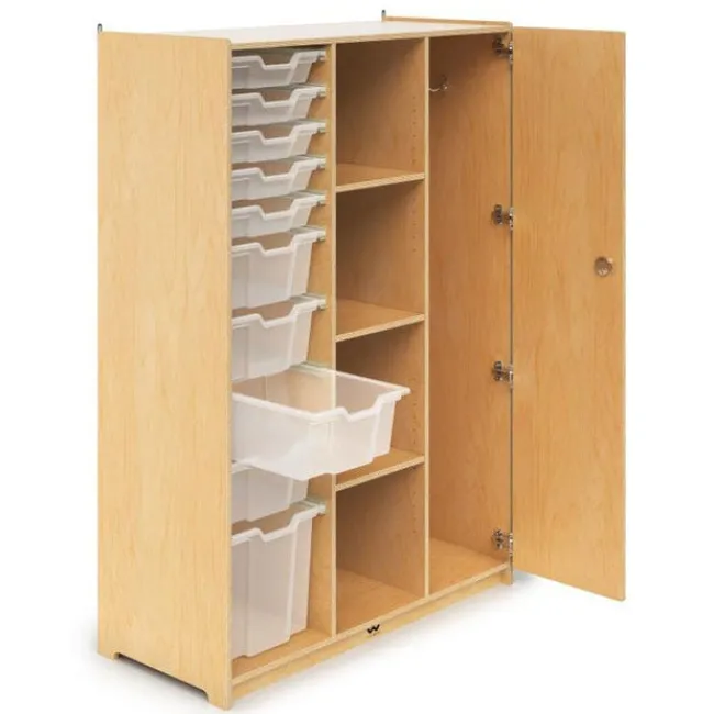 Whitney Brothers Teacher Wardrobe Storage Cabinet^ Tote & Bin Storage|Tall Cabinets