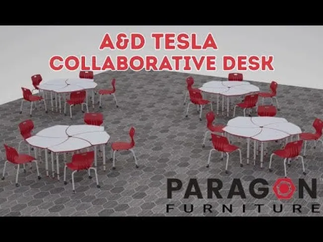 Paragon Tesla A & D Collaborative School Desk^ Collaborative Desks