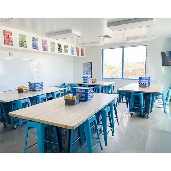 CEF The Ed 8 Table w/ 8 Stools^ Makerspace & Shop|Makerspace Stem Packages