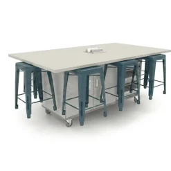 CEF The Ed 8 Table w/ 8 Stools^ Makerspace & Shop|Makerspace Stem Packages