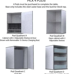 CEF The Quad Pod Customizable Table^ Makerspace & Shop