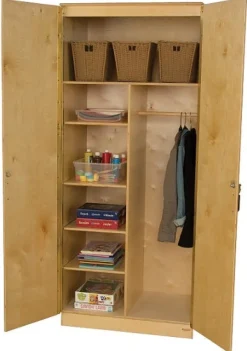 Wood Designs Three Adjustable Shelf Wardrobe Cabinet^ Tall Cabinets|Wardrobe Cabinets