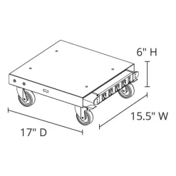 Luxor Three Modular Charging Cabinets & Single Dolly w/ Handle Bundle^ Charging Stations