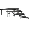 National Public Seating 4-Tier Seated Riser Stage Pie Section by NPS^ Stage Sets