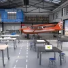 National Public Seating Titan Makerspace Lab Table with Phenolic Top by NPS^ Makerspace & Shop