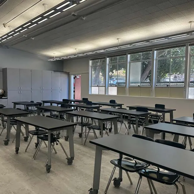 National Public Seating Titan Makerspace Lab Table with Phenolic Top by NPS^ Makerspace & Shop