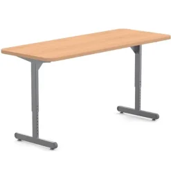 Marco Group T-Leg Adjustable Height Two-Student Desks^ Two Student Desks|Training & Seminar