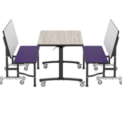 National Public Seating ToGo Flip Top Mobile Booth System^ Cafeteria Booths|Cafeteria
