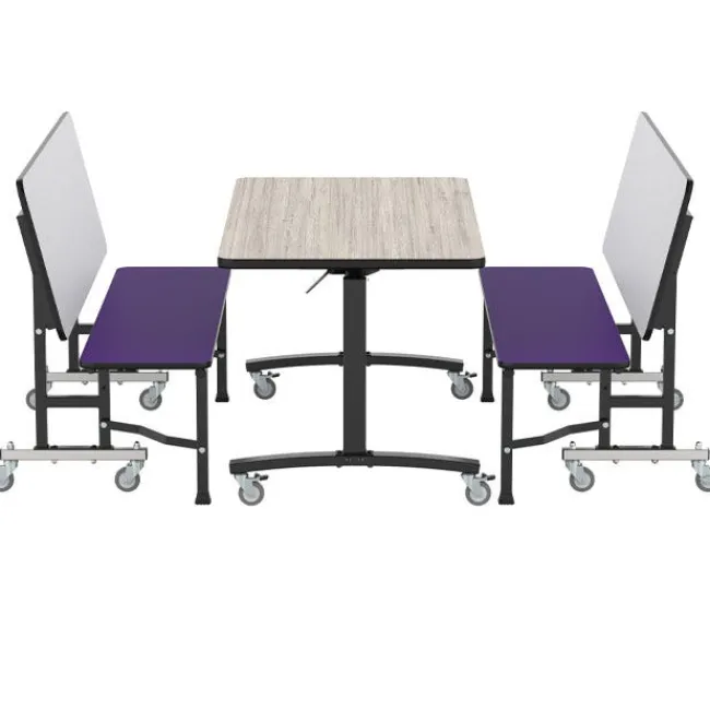 National Public Seating ToGo Flip Top Mobile Booth System^ Cafeteria Booths|Cafeteria