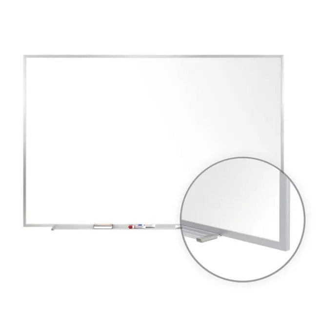Ghent Traditional Porcelain Magnetic Whiteboard- Aluminum Frame^ Dry Erase Whiteboards