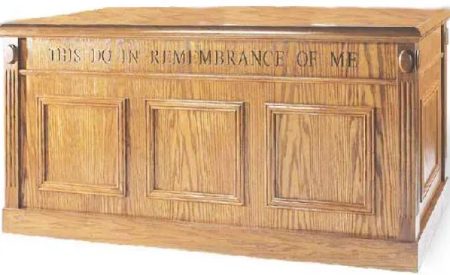 Trinity Traditional Style Closed Communion Table^ Wood Tables