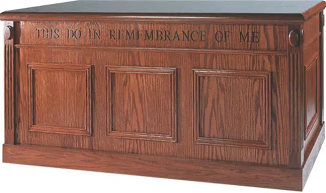Trinity Traditional Style Closed Communion Table^ Wood Tables