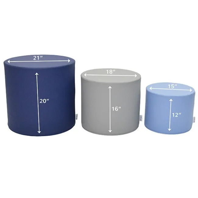 Childrens Factory Tranquility Ottoman Trio Stool Set^ Flexible Seating