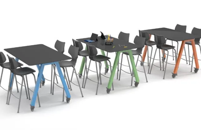 Smith System Trespa TopLab Plus Planner Studio Table w/ Glides (36'' W x 72'' D x 40'' H)^ Science|Science Tables