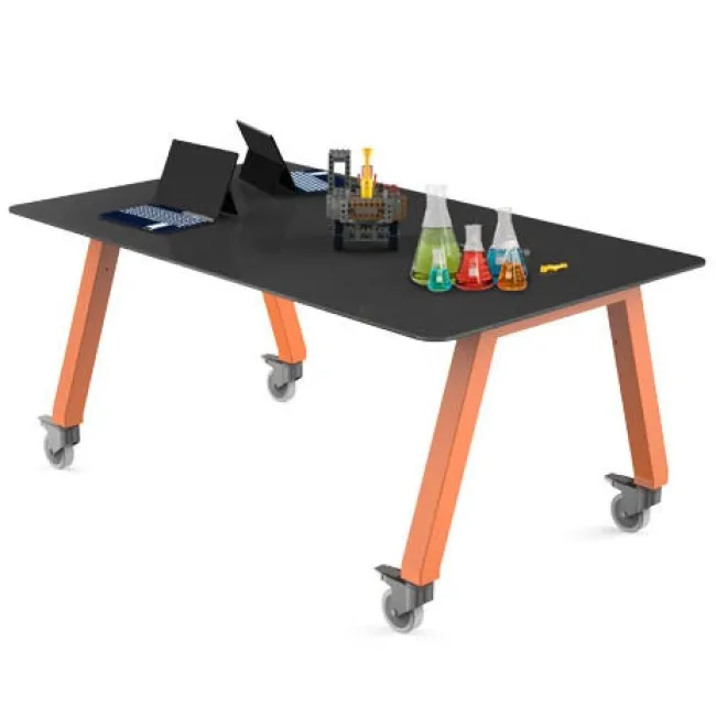 Smith System Trespa TopLab Plus Planner Studio Table with Casters (36'' W x 60'' D x 29'' H)^ Science|Science Tables