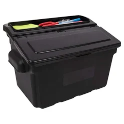 Luxor Triple Shelf XL Utility Cart with Dual Outrigger Bins^ Utility Carts