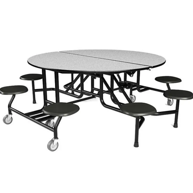 Palmer Hamilton 59T Round Mobile Stool Cafeteria Table (60" Round)^ Cafeteria|Cafeteria Tables