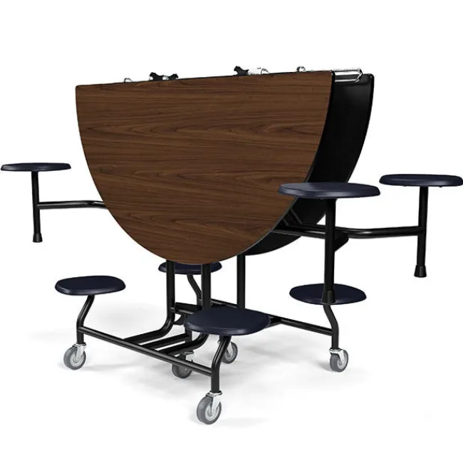 Palmer Hamilton 59T Round Mobile Stool Cafeteria Table (60" Round)^ Cafeteria|Cafeteria Tables