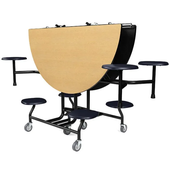 Palmer Hamilton 59T Round Mobile Stool Cafeteria Table (60" Round)^ Cafeteria|Cafeteria Tables