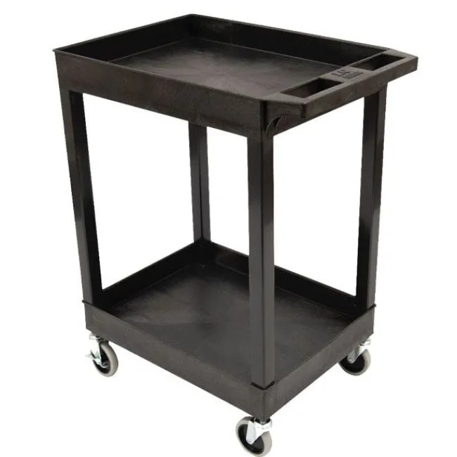 Luxor Two Shelf Tub Utility Carts^ Utility Carts