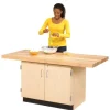 Diversified Spaces Two-Station Wood Workbench^ Makerspace & Shop|Art Tables