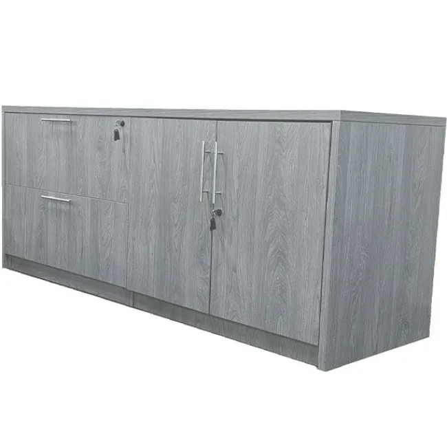 OFD Office Furniture Ultra Premium Laminate Series Credenza w/ Lateral Files & Cabinet^ Credenzas & Hutches
