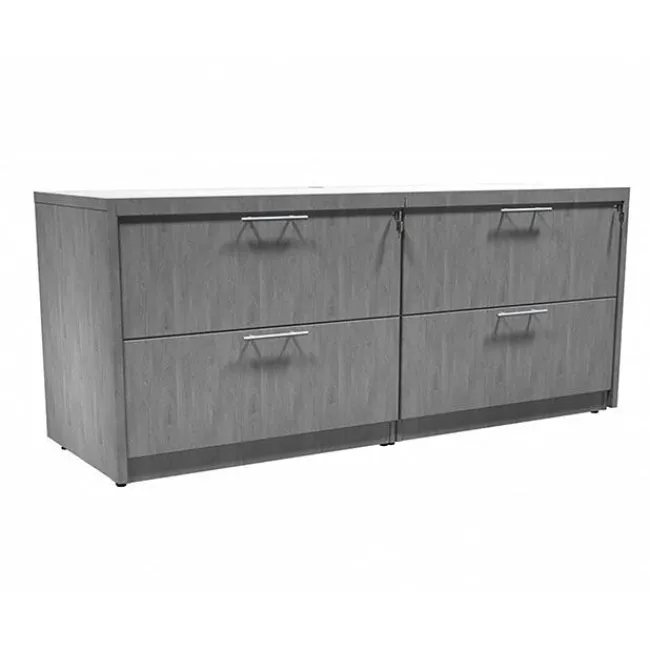OFD Office Furniture Ultra Premium Laminate Series Credenza w/ Lateral Files^ Credenzas & Hutches