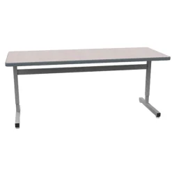 WB Mfg UNE-T Jr. 2-Student Desk Adjustable Legs (24" x 60")^ Two Student Desks|Training & Seminar