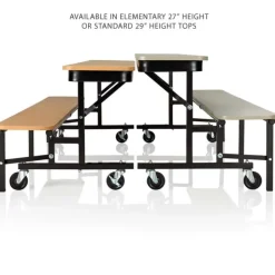 KI Uniframe Convertible Bench Table- 8' Long^ Cafeteria|Cafeteria Tables