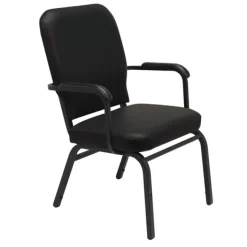 Caprock Upholstered Oversized Padded Stack Chair with Arms^ Church|Oversized & Bariatric