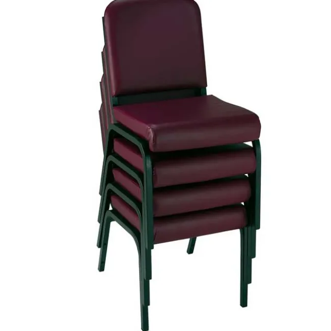 Caprock Upholstered Panline Stack Chair (2'' Seat)^ Church|Padded Stack Chairs