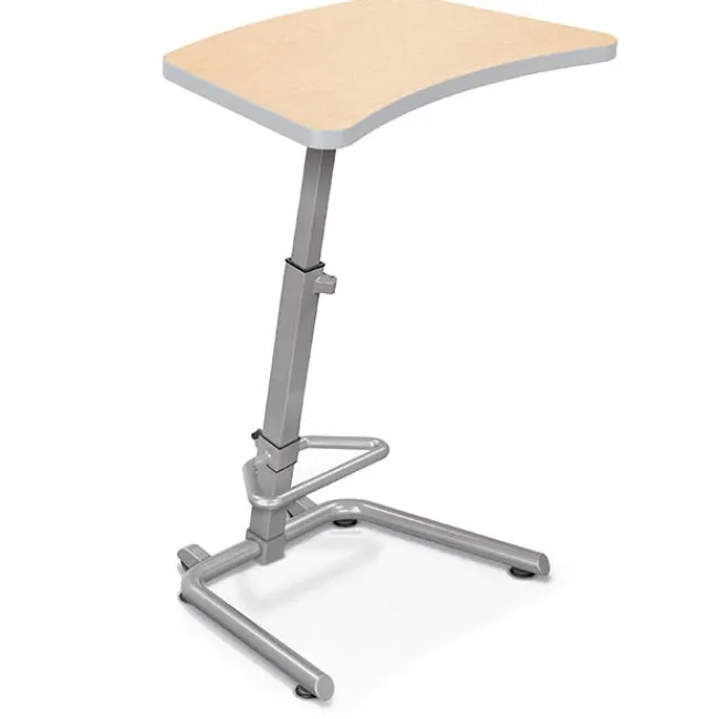 Mooreco Up-Rite Curve Top Student Sit and Stand Desk^ Stand-Up Student Desks