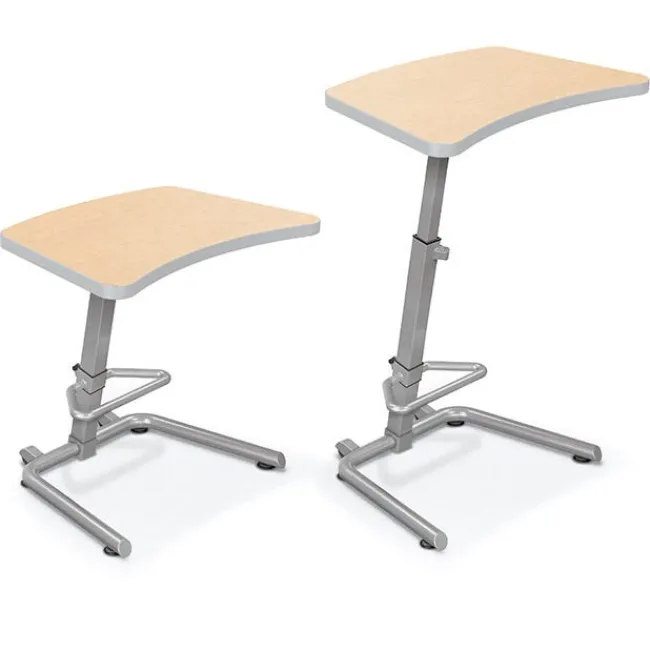 Mooreco Up-Rite Curve Top Student Sit and Stand Desk^ Stand-Up Student Desks