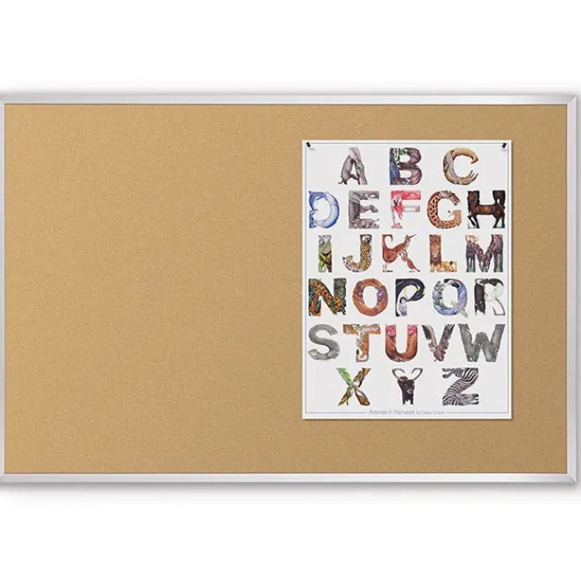 Best-Rite Valu-Tak Cork Bulletin Board with Aluminum Trim^ Bulletin Boards