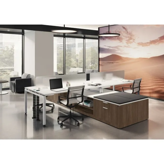 OfficeSource Variant Desk Quad Suite^ Office Suites