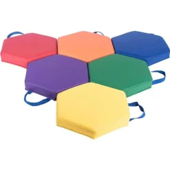 Bintiva Vinyl Floor Cushions (Set of 6)^Kids Flexible Seating|Bean Bag Chairs