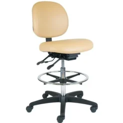 Office Master Vinyl Professional Lab Stool w/ Footring (24''-34''H)^ Stools|Stools