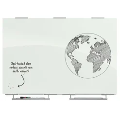 Best-Rite Visionary Exo Magnetic Glass Dry Erase Whiteboard with Exo Tray^ Glass Boards|Dry Erase Whiteboards