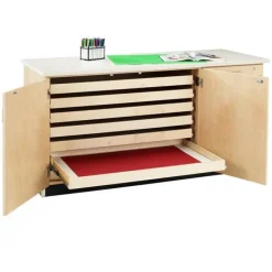 Diversified Spaces Wall Storage Bench^ Art Supply Cabinets|Flat File & Paper Racks