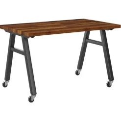 Diversified Spaces Walnut Butcher Block A-Frame Tables^ Makerspace & Shop